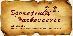 Đurđinka Markovčević vizit kartica